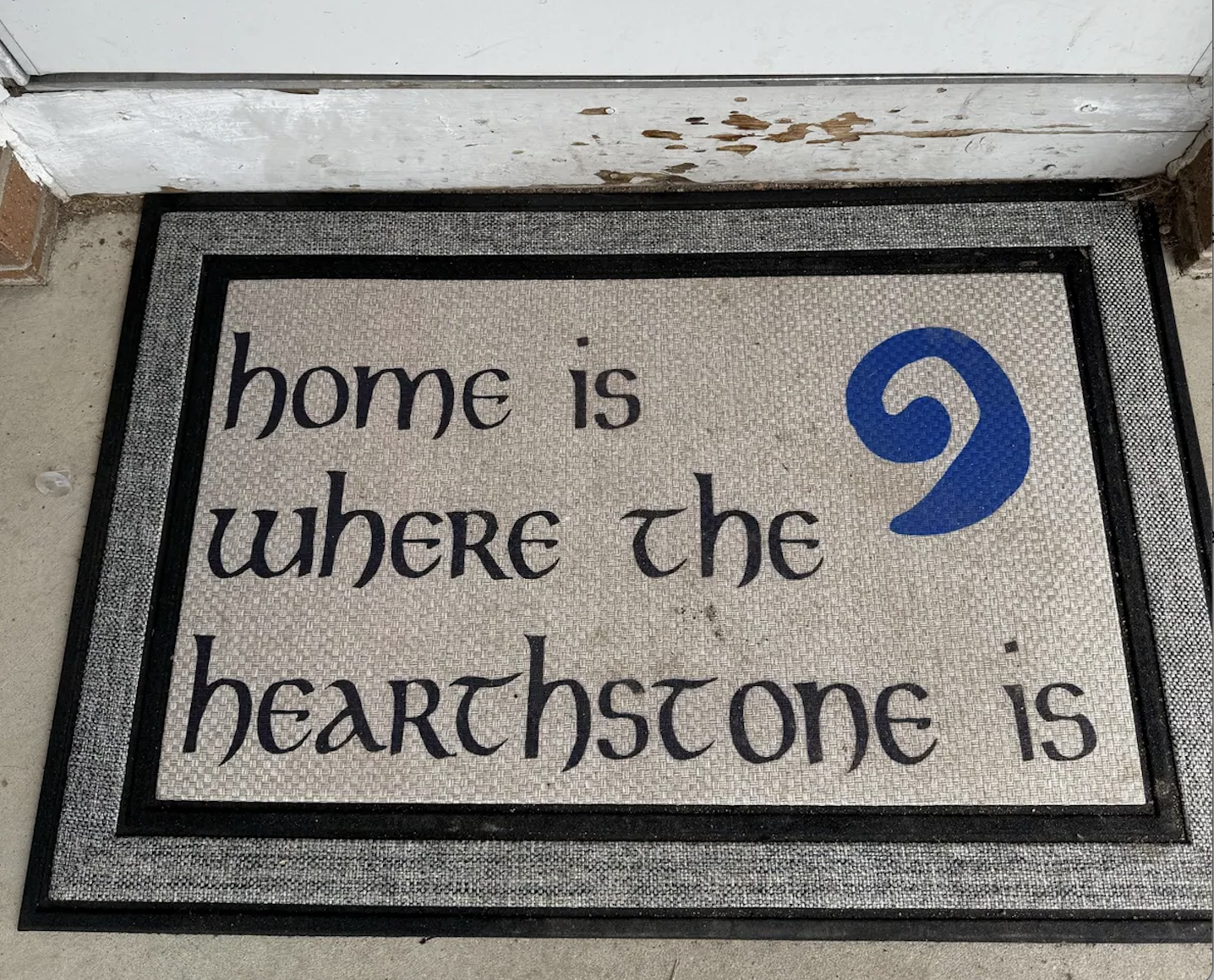 all weather home is where the hearthstone is minecraft doormat