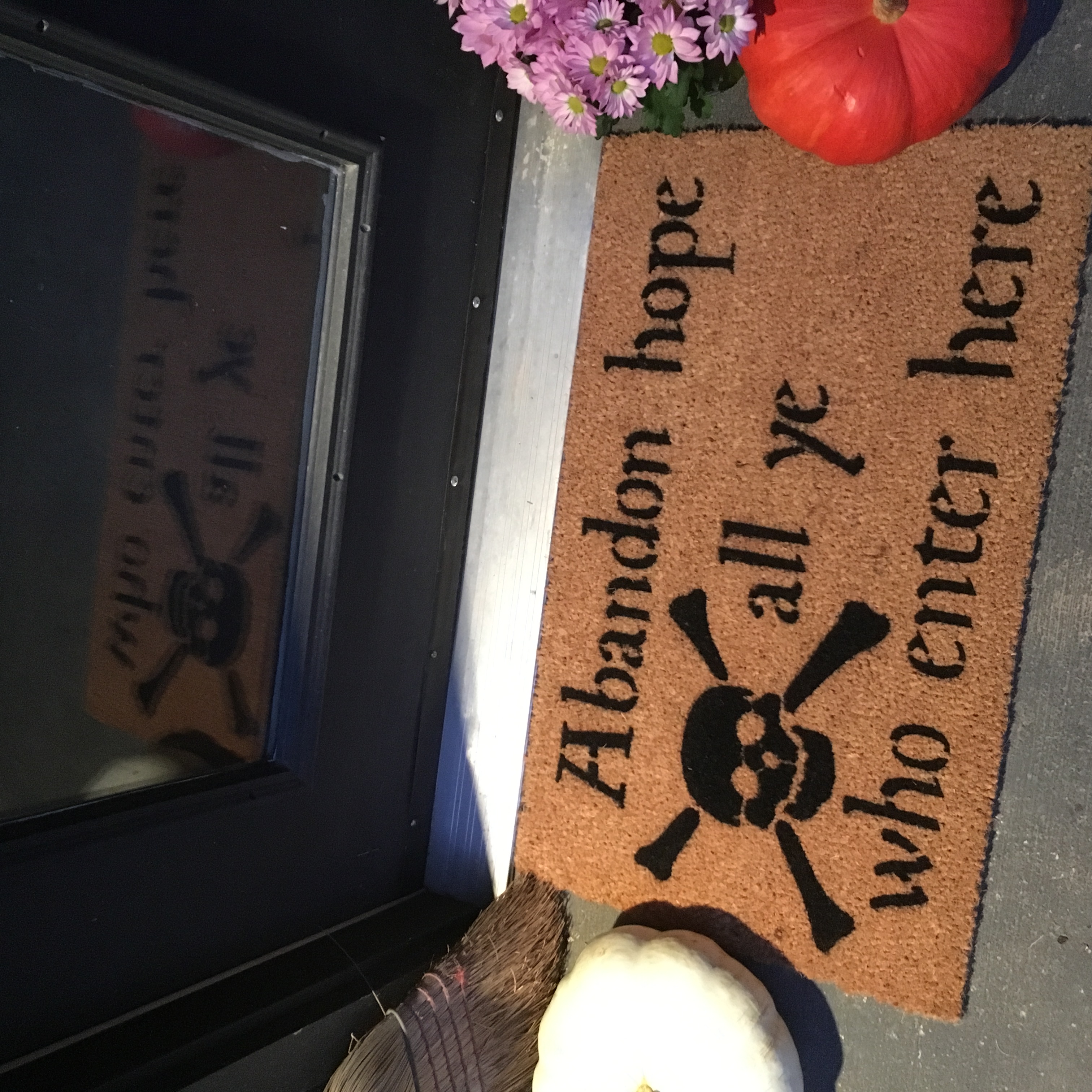 Abandon Hope All Ye Who Enter Doormat | Dante Gothic Welcome Mat