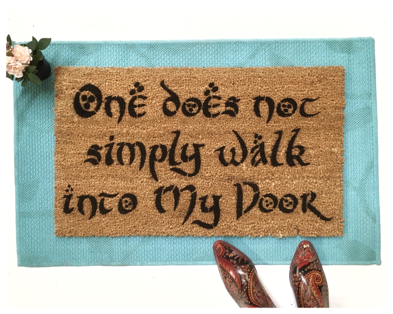 Tolkien Quote Walk Into Mordor Doormat 