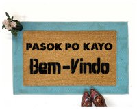 Portuguese Brazilian welcome Ben vindo pasok  po Kayo  doormat
