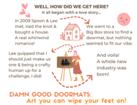 ABOUT Promotional graphic telling the love story of how Spoon and Lee created Da