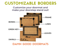 personalize your doormat with a variety of customizable borders