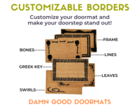 personalize your doormat with a variety of customizable borders