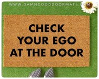 Check your ego at the door Mantra mindful coir doormat