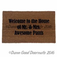 Just Married wedding bells doormat