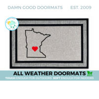 Minnesota nice heart doormat