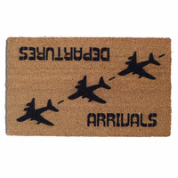 Arrival Departure funny aviation doormat​