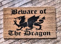 Beware of the Dragon medieval doormat