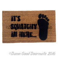CAUTION Bear in area doormat