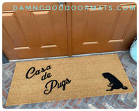 Casa de Pugs sustainable coir doormat