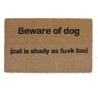 Beware of Dog, Cat is shady at f*ck funny doormat