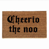 Cheerio then funny british sign outdoor damn good doormat