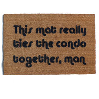 The Big Lebowski this rug really ties the porch together, funny nerdy doormat