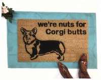 corgi butts nuts welsh dog lover cute funny damn good doormat.jpg