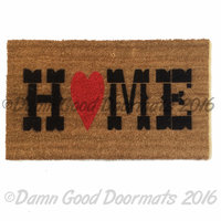Country home heart doormat