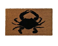 Crustaceancore Chesapeake Bay blue crab nautical home decor beach house doormat