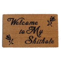 Crosstitch Welcome to MY SHITHOLE not my president doormat