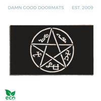 devils trap supernatural gothic home decor halloween damn good  doormat