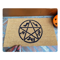 devils trap supernatural gothic home decor halloween damn good  doormat