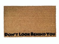 Don't look behind you Halloween funny doormat
