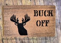 deer head silhouette doormat