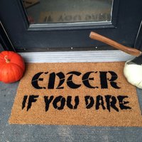 Enter- if you DARE Halloween doormat