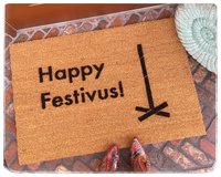 Happy Festivus Seinfeld funny sustainable coir doormat