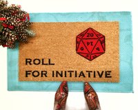 Dungeons and Dragons, Roll for initiative RPG doormat 20 sided die