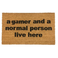 Gamer and a normal person live here, funny nerd doormat