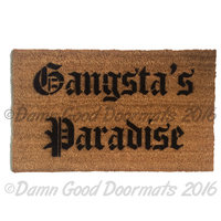 Gangsta's Paradise coolio rap fan gift damn good doormat