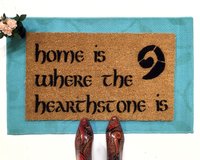 Home is where the Hearthstone is Minecraft gamer doormat