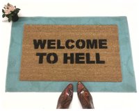 Welcome to Hell doormat gothic home decor