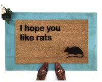 I hope you like rats funny halloween doormat