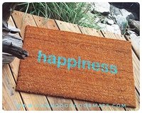 zen happiness doormat welcome