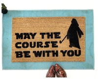 Nerdy Golfer May the course be with you Star Wars doormat