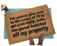 KEISTER off my property funny Home Alone doormat