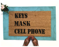 KEYS MASK CELL PHONE™ outdoor coir doormat