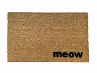 meow cat lover outdoor coir damn good doormat