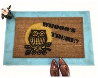 OWL Whooo's There full moon doormat