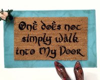 Walk into MY DOOR MORDOR, funny JRR Tolkien nerd doormat