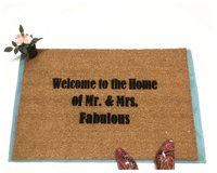 Welcome to the Home of Mr. & Mrs. FABULOUS custom doormat