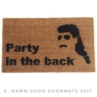 Party in the back™ MULLET doormat welcome porch outdoor backyard