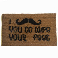 I mustache you to wipe your feet novelty funny doormat
