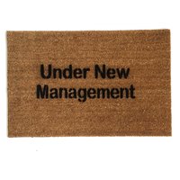 Under new management, housewarming doormat