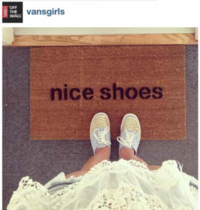 ONE LINE nice shoes doormat