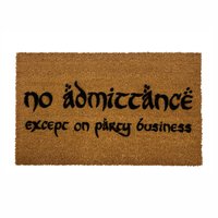 Bilbo no admittance except on party business nerdy doormat Tolkien doormat