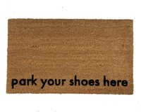 shoes off, Park your shoes here, funny doormat