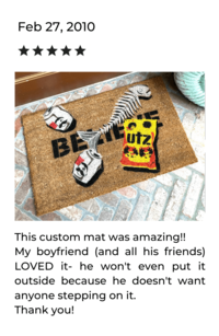 BELIEVE Baltimore Maryland with utz chips and natty boh cans doormat review
