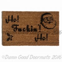 funny rude santa doormat for christmas ho fucking ho