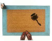 Scottish Fáilte and thistle doormat St Patricks day decor